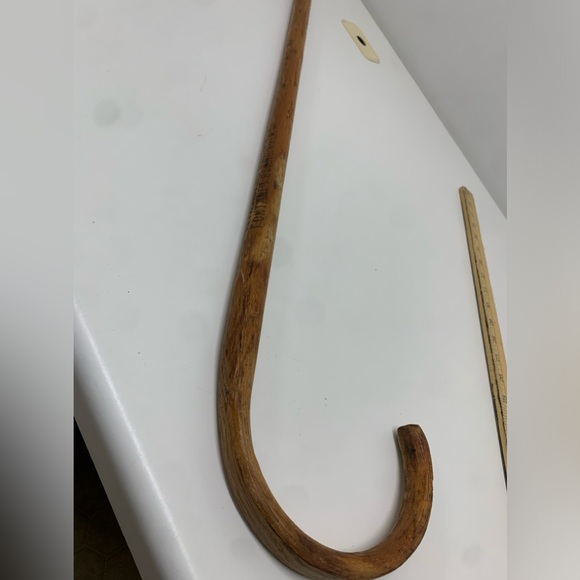 Antique 77th Nevins Twp 4-H Fontanet Bean Dinner Cane Walking Stick - Picture 5 of 16